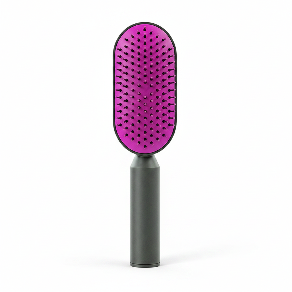 Self Cleaning Hair Brush For Women One-key Cleaning Hair Loss Airbag Massage Scalp Comb Anti-Static Hairbrush